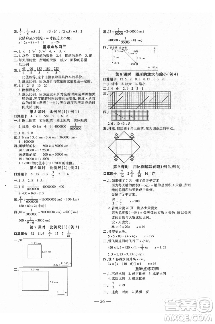 沈陽出版社2022紅領(lǐng)巾樂園數(shù)學(xué)六年級下冊A版人教版答案