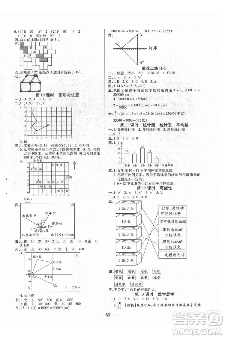 沈陽出版社2022紅領(lǐng)巾樂園數(shù)學(xué)六年級下冊A版人教版答案