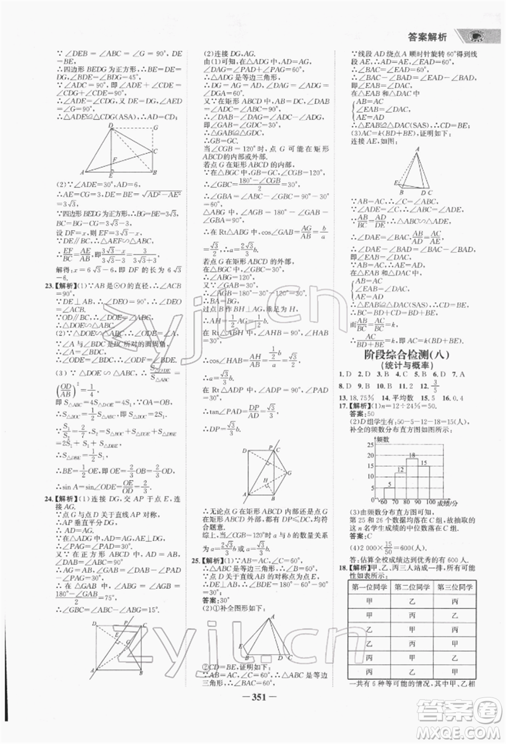 河北少年兒童出版社2022世紀(jì)金榜初中全程復(fù)習(xí)方略數(shù)學(xué)通用版福建專版參考答案