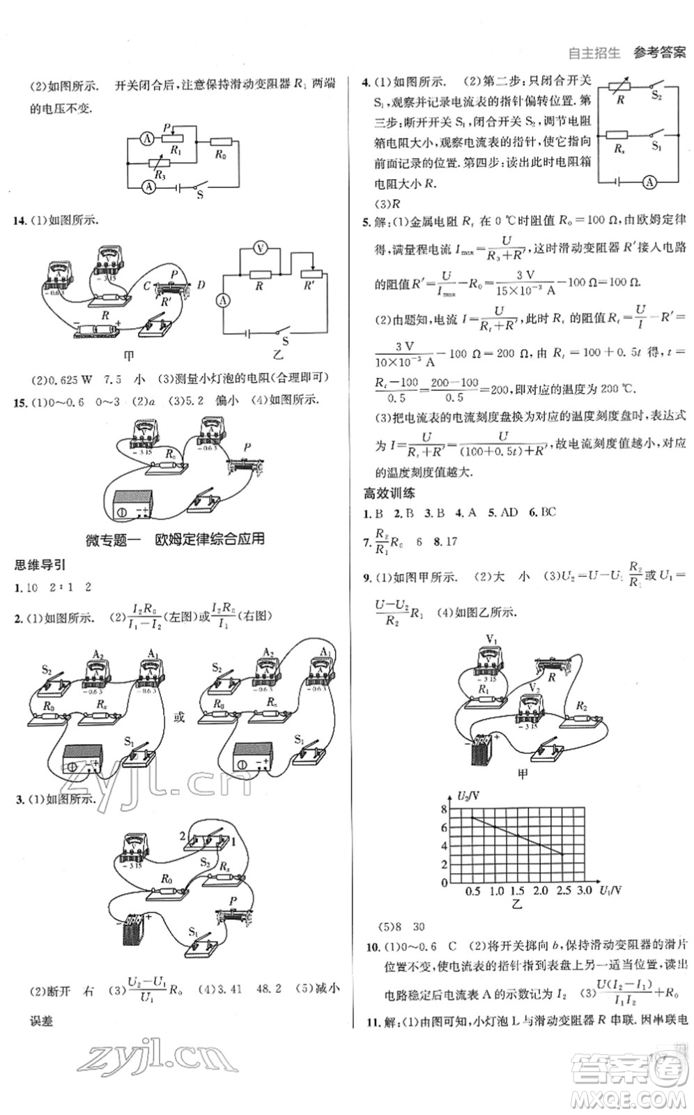 新疆青少年出版社2022升學(xué)錦囊九年級(jí)物理青島專版答案