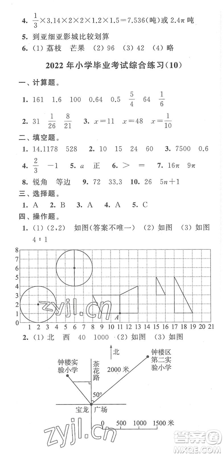 江蘇人民出版社2022小學升初中教材學法指導六年級數(shù)學蘇教版答案