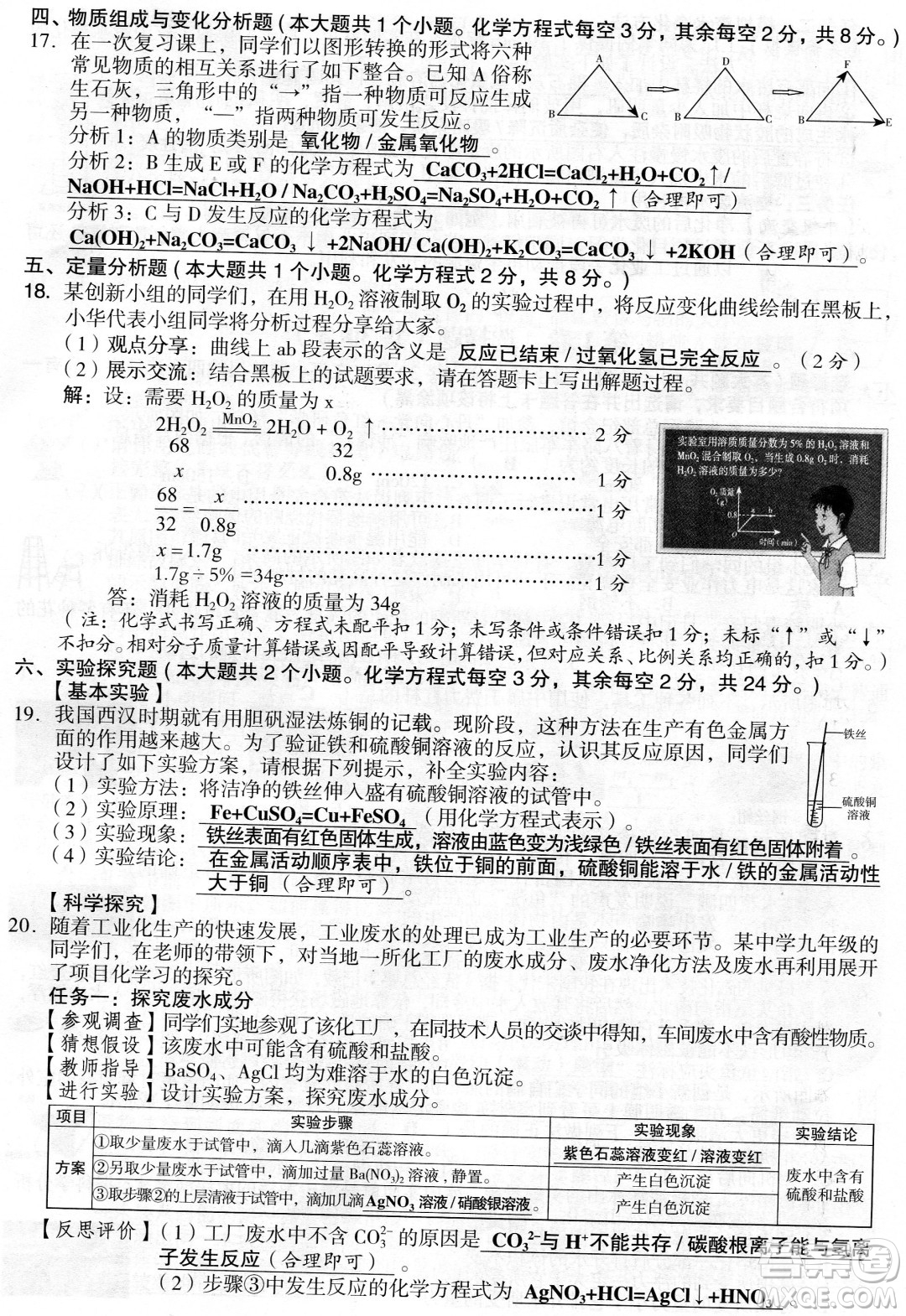 2022年山西中考真題晉中版理科綜合試題及答案