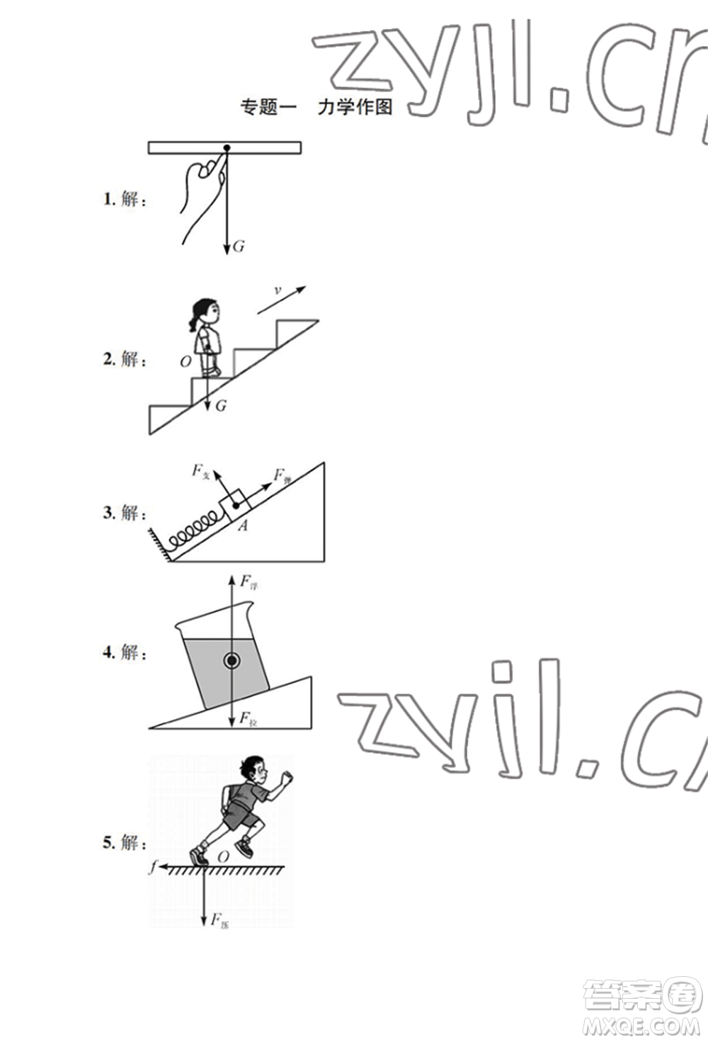 崇文書局2022長江暑假作業(yè)八年級物理人教版參考答案