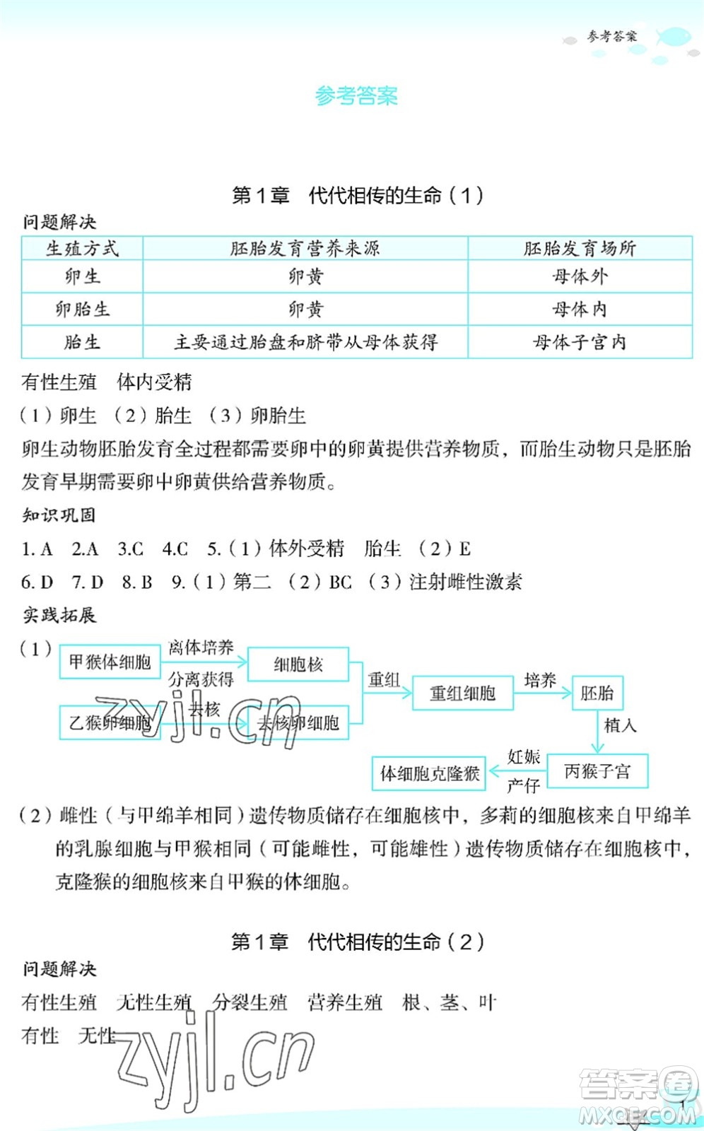 浙江教育出版社2022快樂暑假玩轉(zhuǎn)假期活動(dòng)手冊(cè)七年級(jí)科學(xué)通用版答案