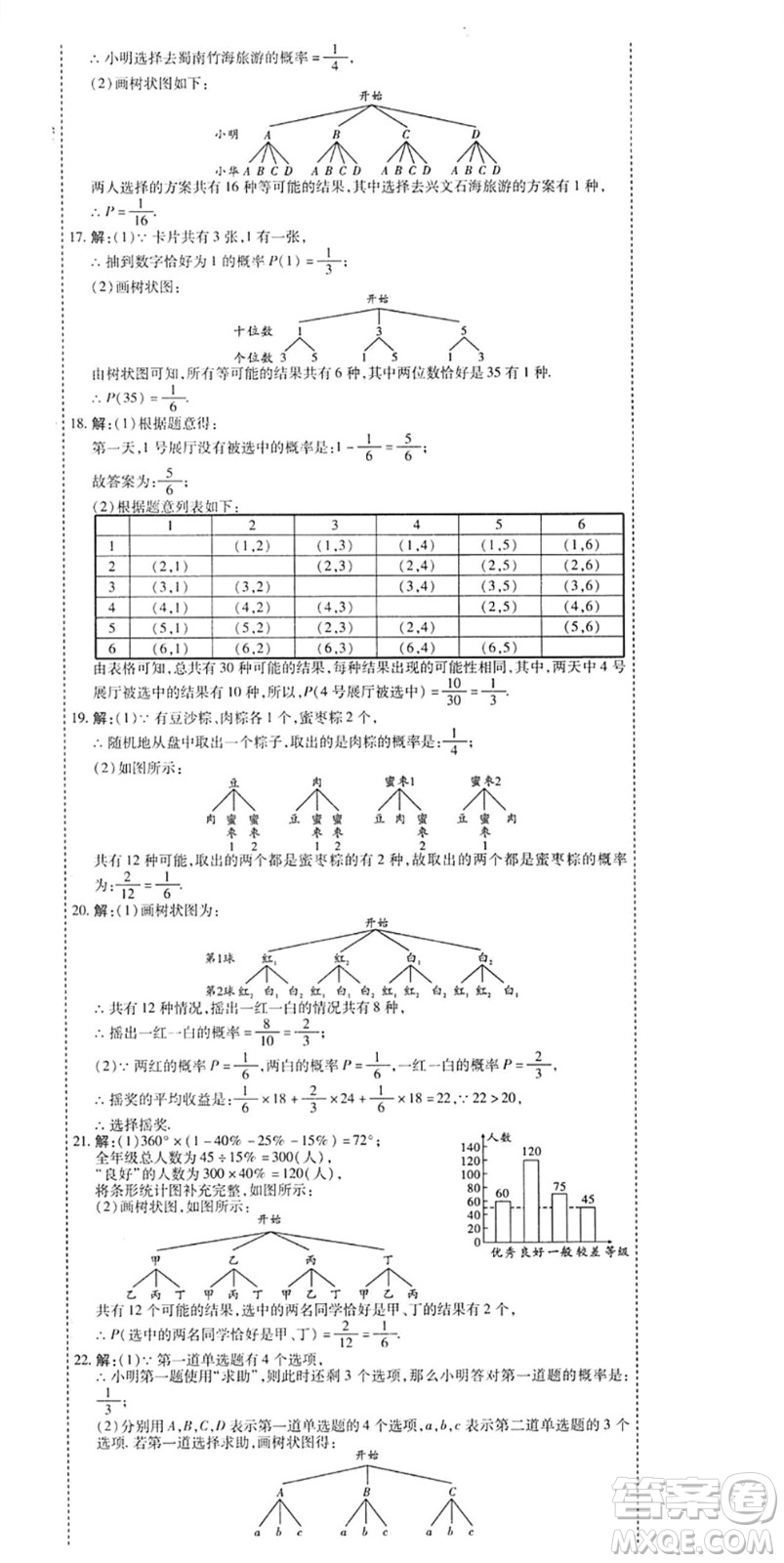 黑龍江美術(shù)出版社2022假期新思維期末+暑假+銜接七年級數(shù)學(xué)B北師版答案