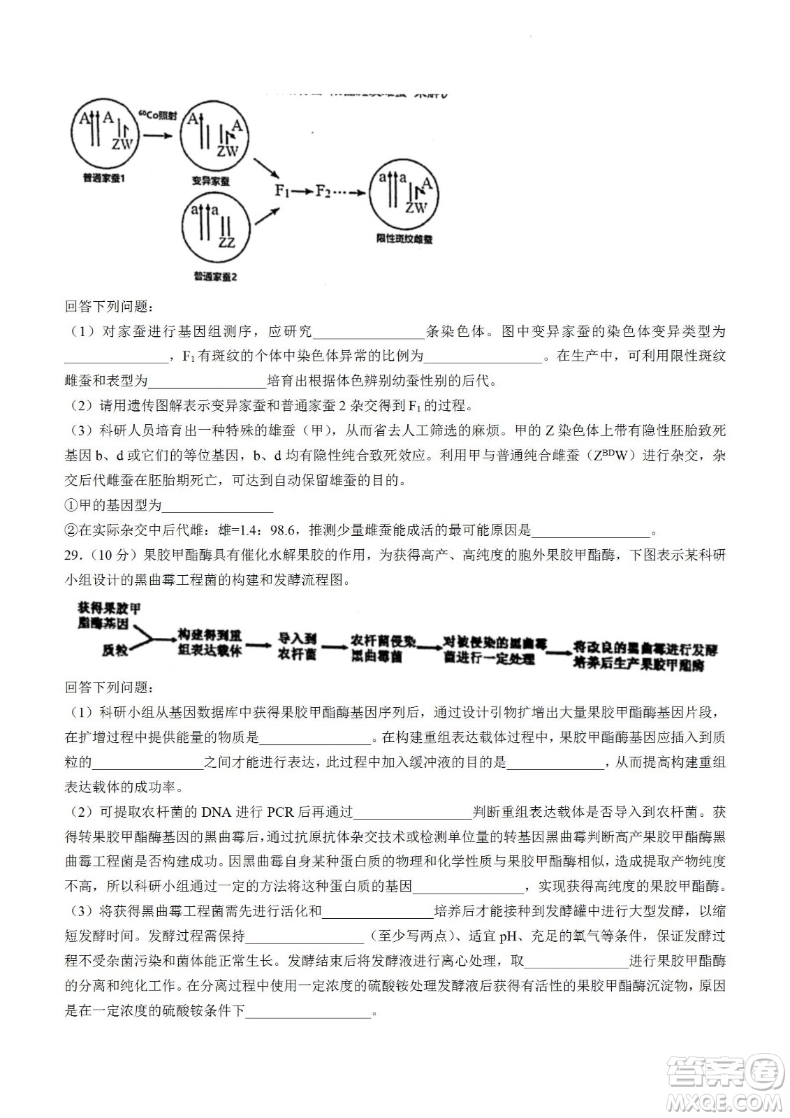 舟山市2021-2022學(xué)年高二下學(xué)期期末考試生物試題及答案