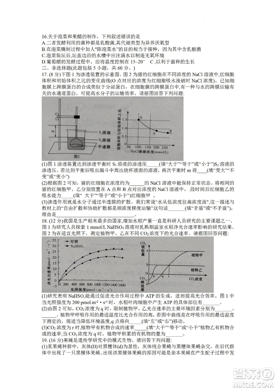 湖南省長郡中學2021-2022學年高二下學期期末考試生物試題及答案