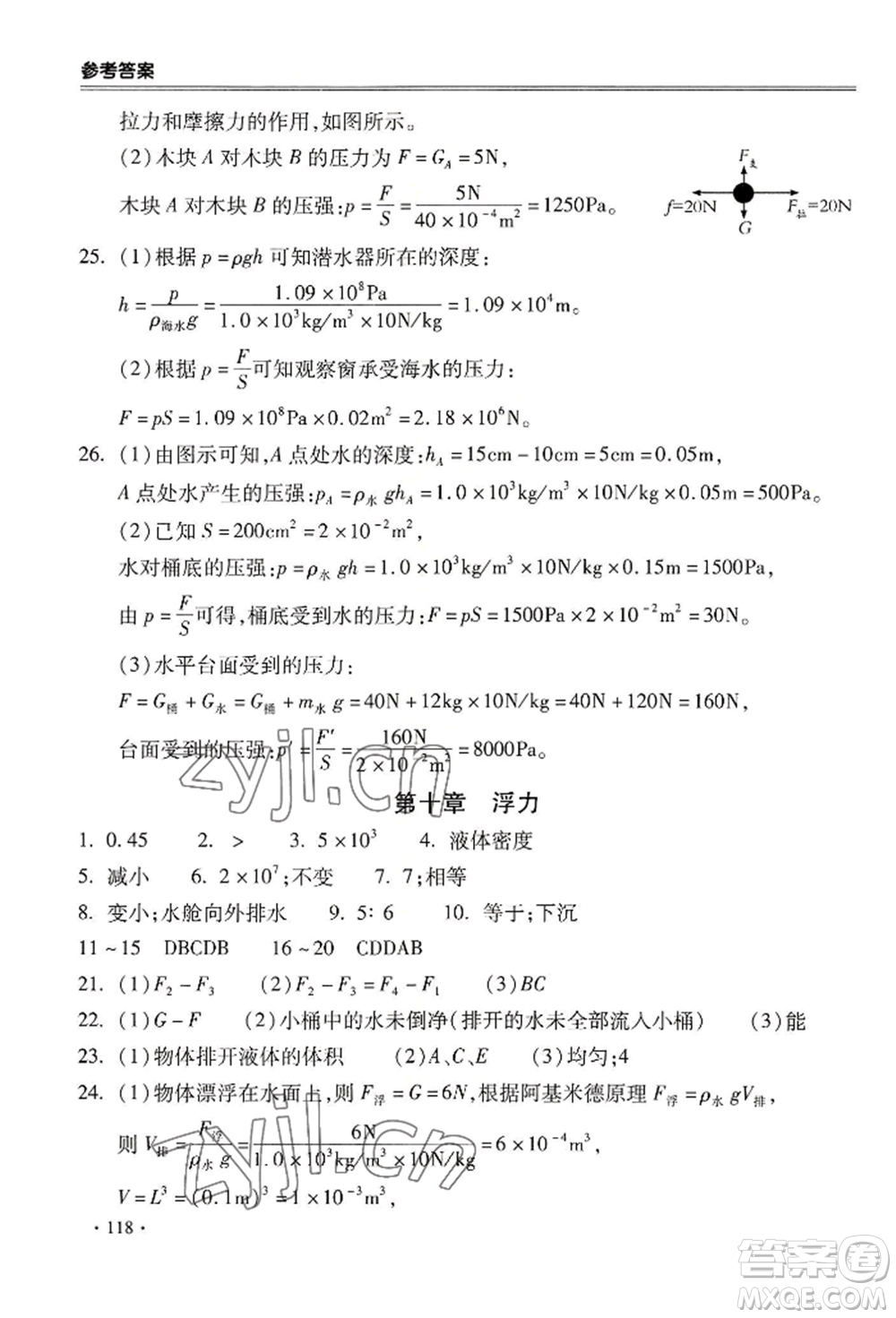 合肥工業(yè)大學(xué)出版社2022哈皮暑假八年級物理人教版參考答案