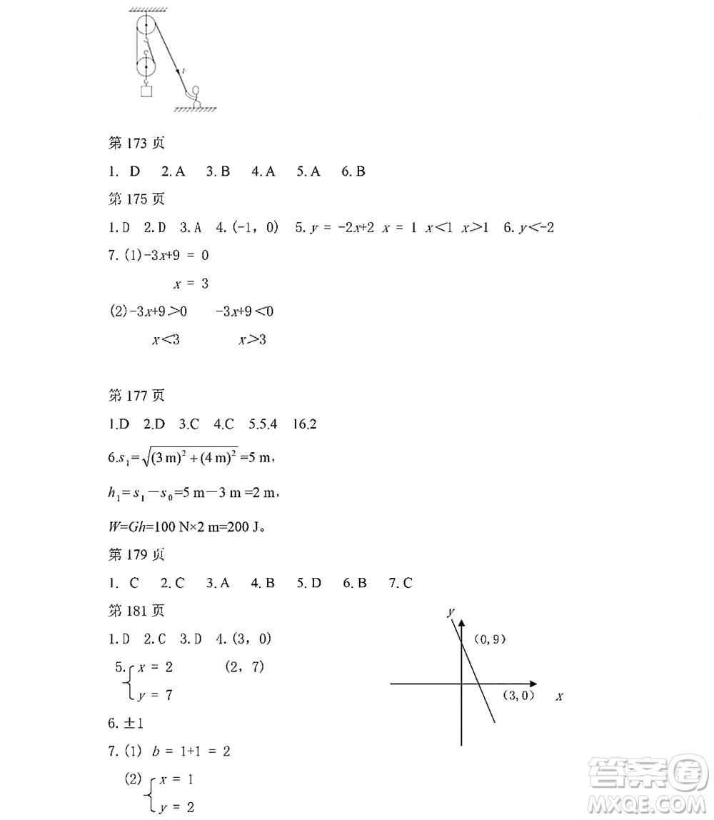 黑龍江少年兒童出版社2022Happy假日暑假五四學(xué)制八年級(jí)理科答案