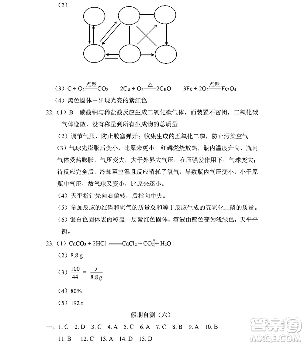 黑龍江少年兒童出版社2022Happy假日暑假五四學(xué)制八年級(jí)理科答案