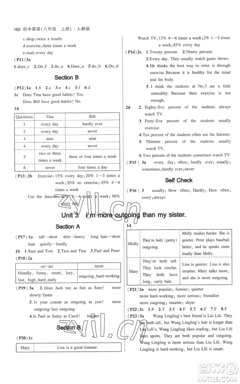 教育科學(xué)出版社2023年5年中考3年模擬八年級上冊英語人教版參考答案