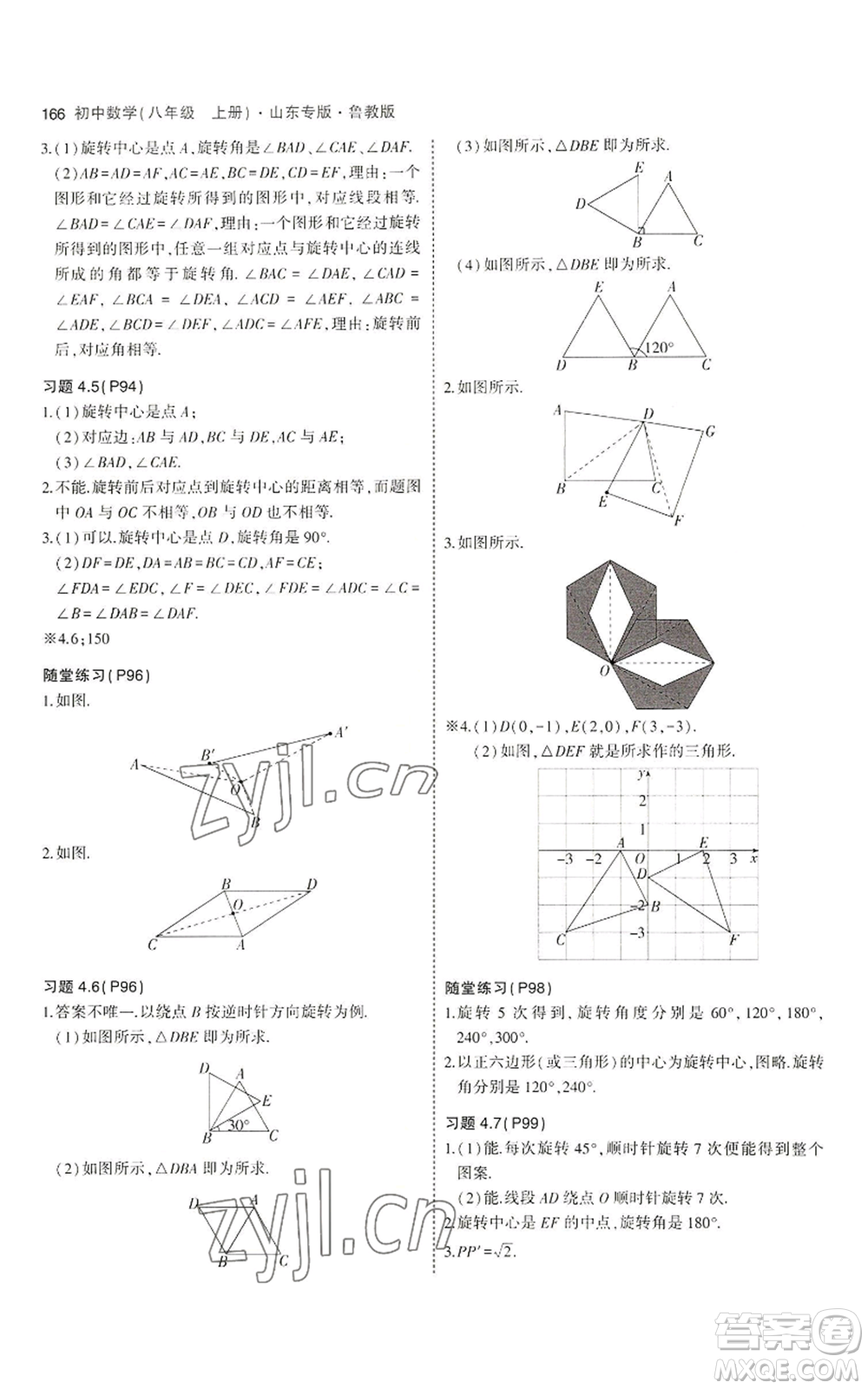 教育科學(xué)出版社2023年5年中考3年模擬八年級(jí)上冊(cè)數(shù)學(xué)魯教版山東專(zhuān)版參考答案