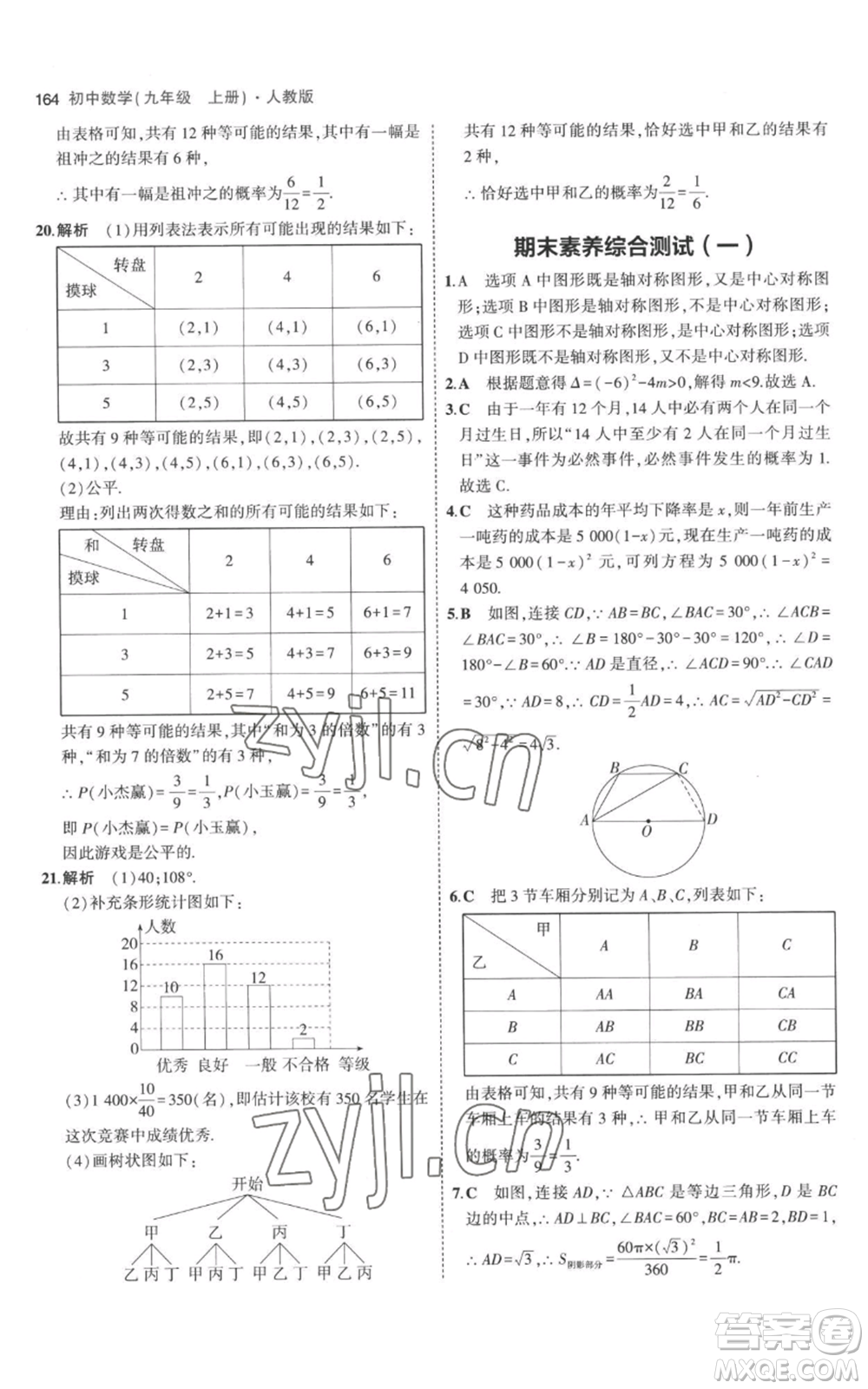 教育科學出版社2023年5年中考3年模擬九年級上冊化學人教版參考答案