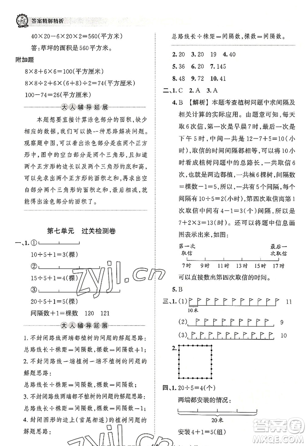 江西人民出版社2022王朝霞考點(diǎn)梳理時習(xí)卷五年級數(shù)學(xué)上冊RJ人教版答案