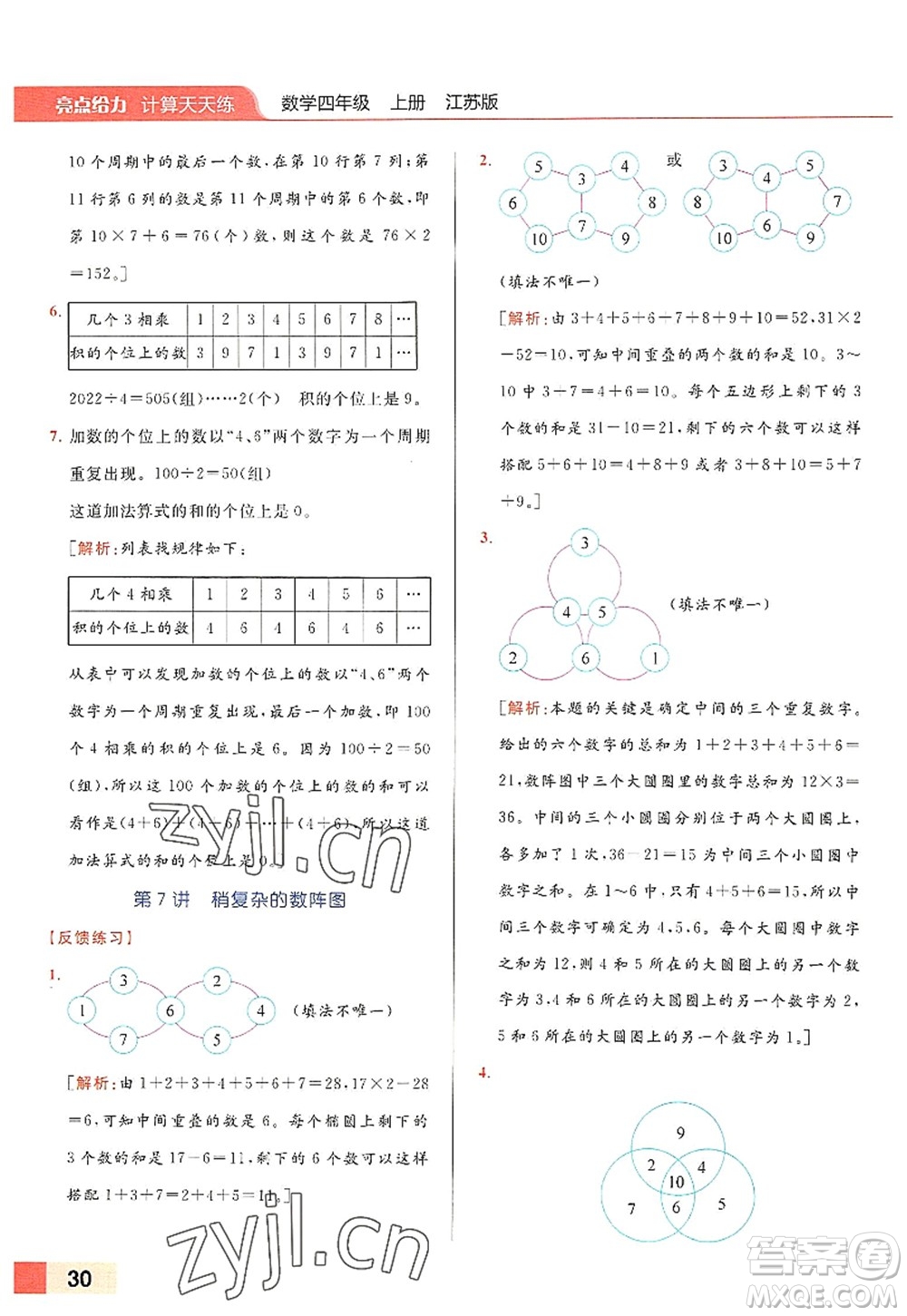 北京教育出版社2022亮點(diǎn)給力計(jì)算天天練四年級(jí)數(shù)學(xué)上冊(cè)江蘇版答案