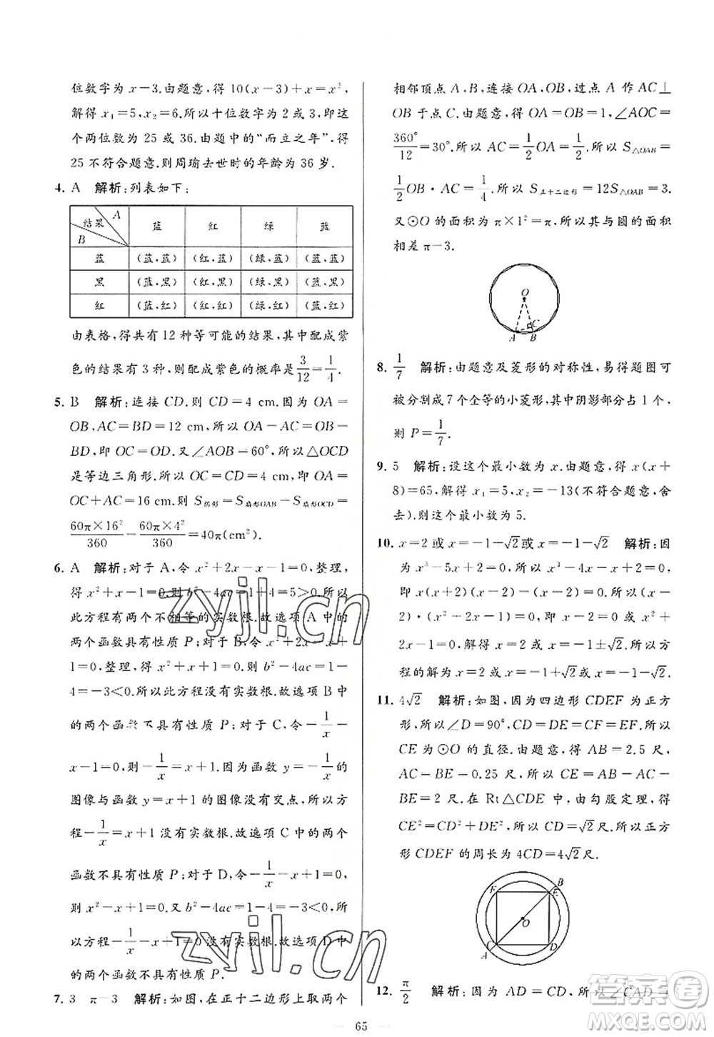 延邊教育出版社2022亮點(diǎn)給力大試卷九年級(jí)數(shù)學(xué)上冊(cè)SK蘇科版答案