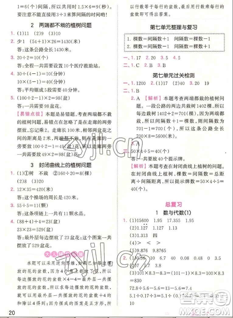 江西人民出版社2022王朝霞創(chuàng)維新課堂數(shù)學(xué)五年級(jí)上冊(cè)RJ人教版答案