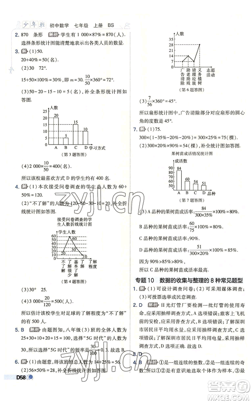 開明出版社2022秋季少年班七年級(jí)上冊(cè)數(shù)學(xué)北師大版參考答案