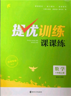 南京大學(xué)出版社2022提優(yōu)訓(xùn)練課課練八年級上冊數(shù)學(xué)江蘇版徐州專版參考答案