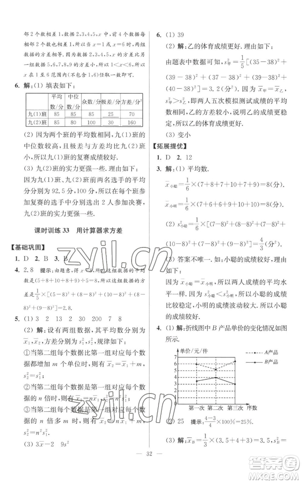 江蘇鳳凰科學(xué)技術(shù)出版社2022小題狂做九年級上冊數(shù)學(xué)蘇科版提優(yōu)版參考答案