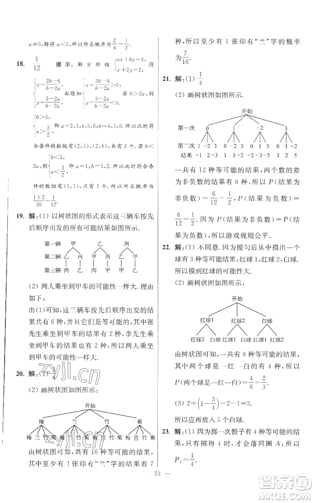 江蘇鳳凰科學(xué)技術(shù)出版社2022小題狂做九年級上冊數(shù)學(xué)蘇科版提優(yōu)版參考答案