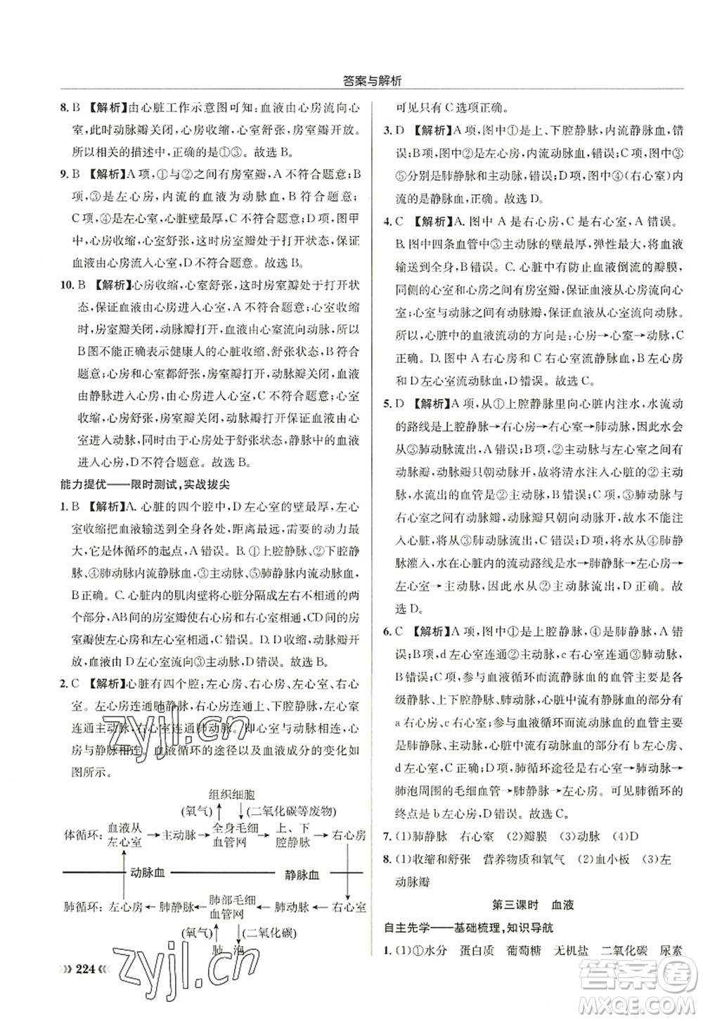 龍門書局2022啟東中學(xué)作業(yè)本八年級(jí)生物全一冊(cè)SK蘇科版答案