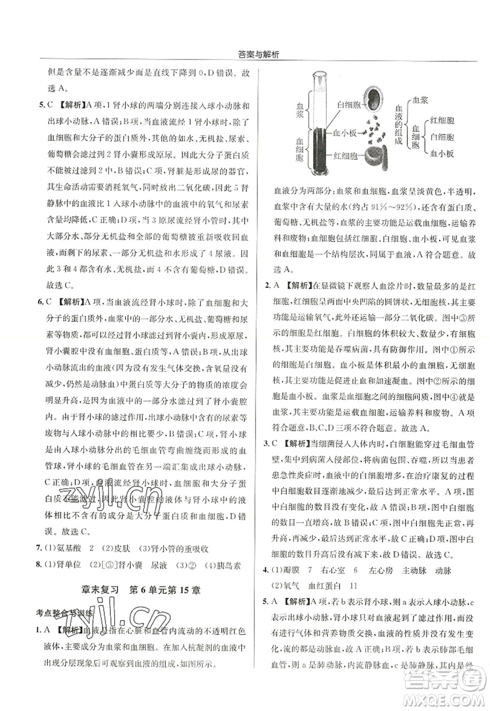 龍門書局2022啟東中學(xué)作業(yè)本八年級(jí)生物全一冊(cè)SK蘇科版答案