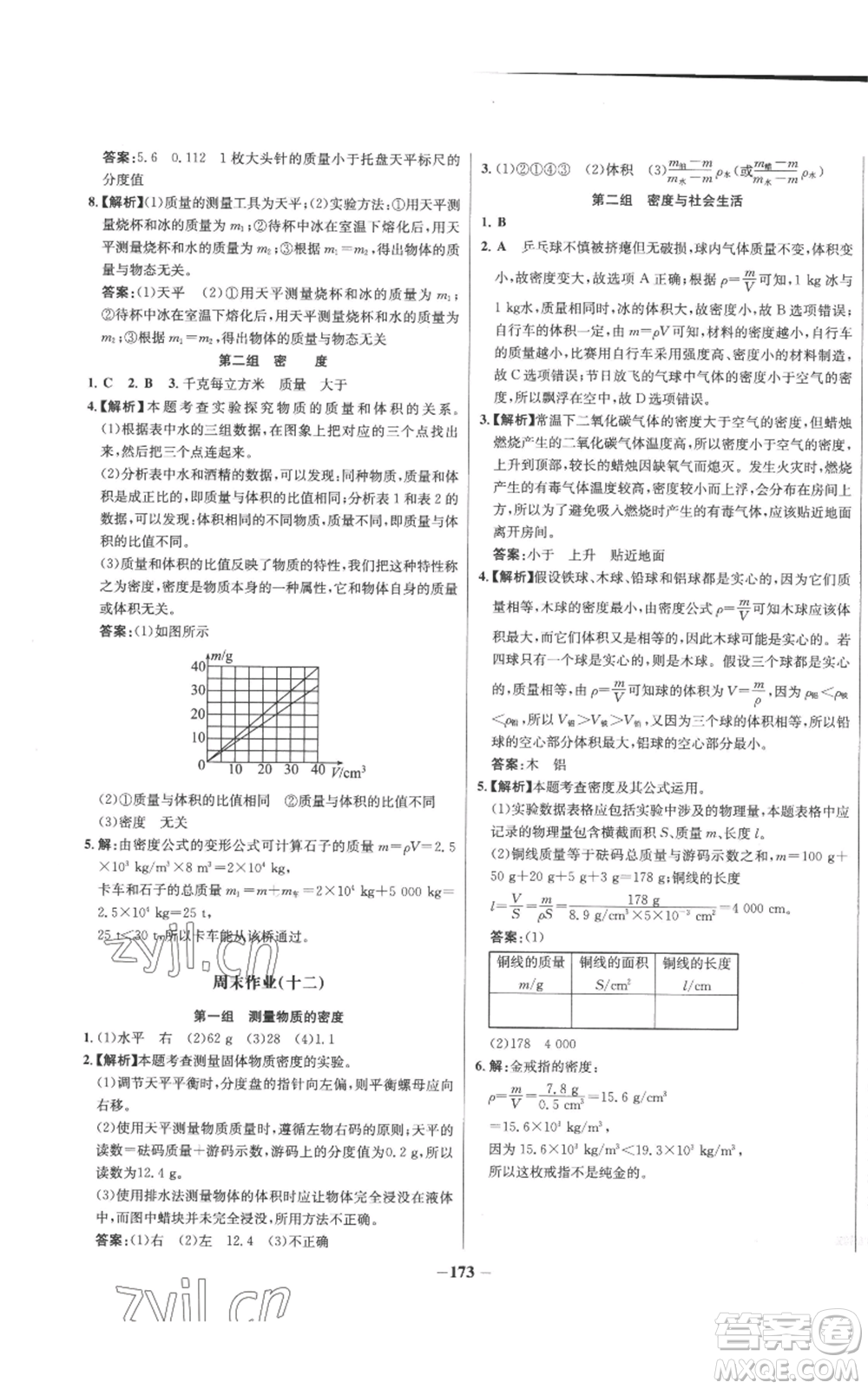 未來出版社2022秋季世紀(jì)金榜初中百練百勝八年級上冊物理人教版參考答案