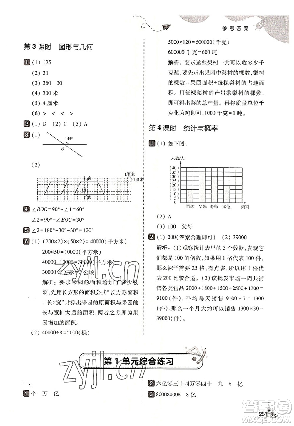 東北師范大學(xué)出版社2022北大綠卡四年級(jí)數(shù)學(xué)上冊(cè)人教版答案