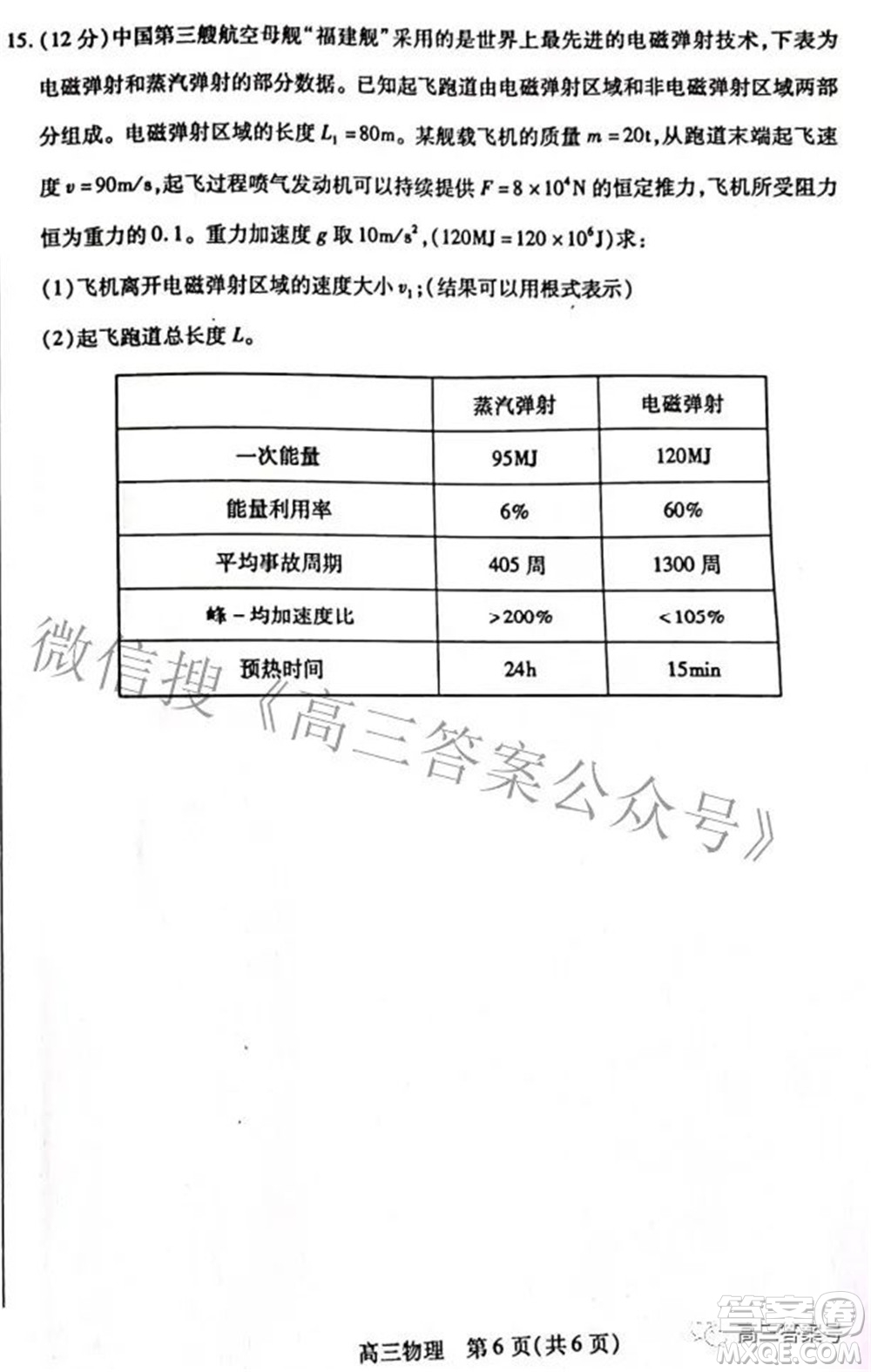 包頭市2022-2023學(xué)年度第一學(xué)期高三年級調(diào)研考試物理試題及答案