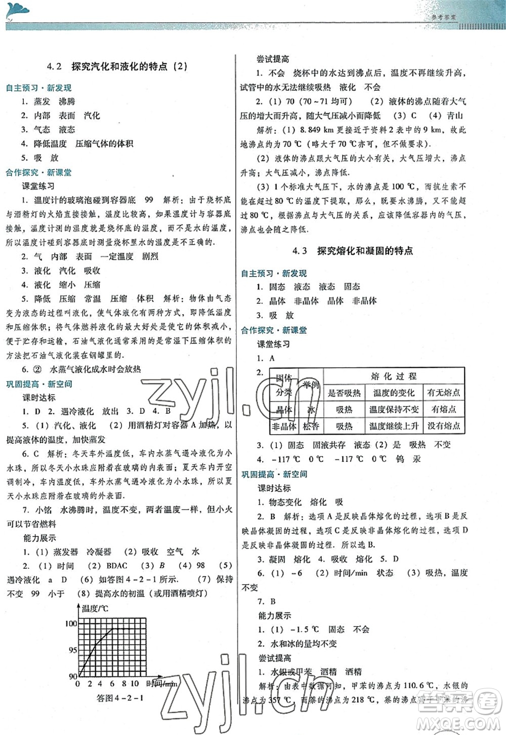 廣東教育出版社2022南方新課堂金牌學(xué)案八年級物理上冊粵教滬科版答案