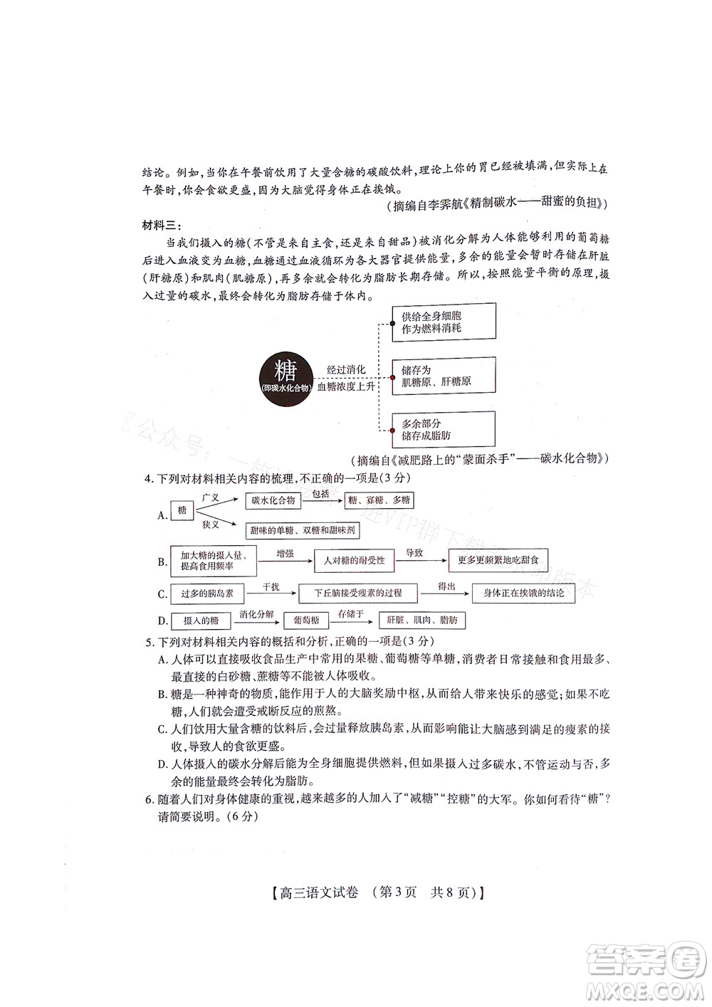 河南省六市2022-2023學(xué)年高三年級TOP二十名校九月摸底考試高三語文試卷及答案