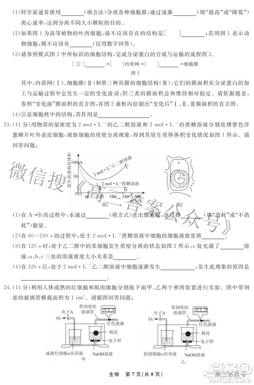 遼寧省名校聯(lián)盟2022年高三9月份聯(lián)合考試生物試題及答案