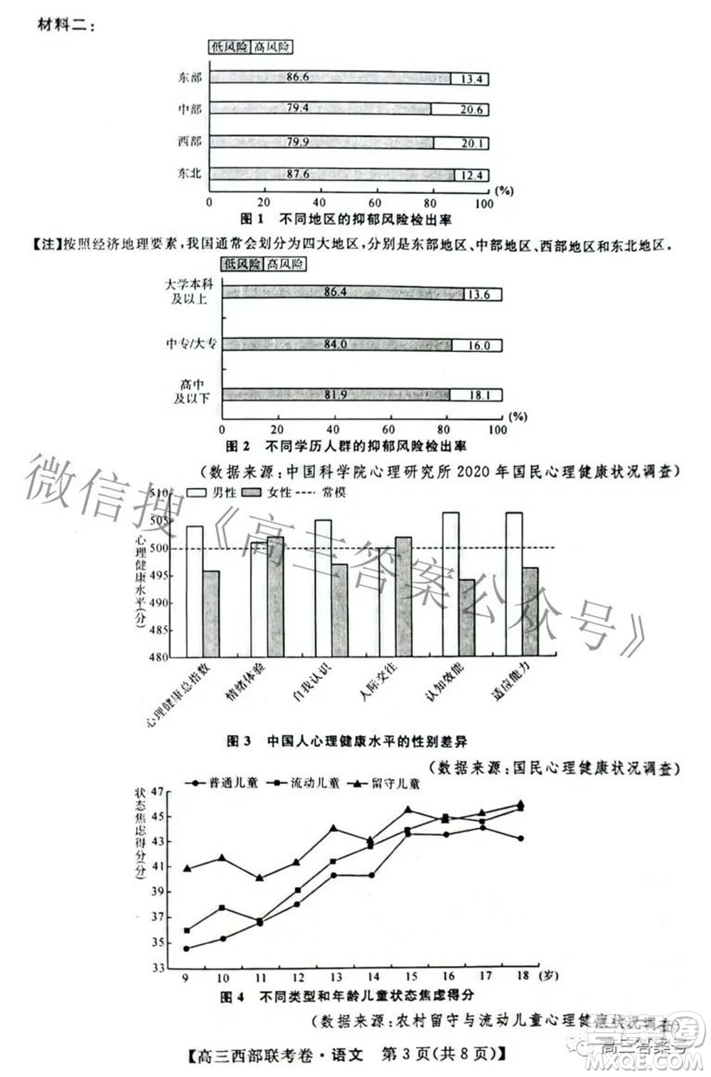 2023屆高三年級(jí)西部聯(lián)考卷語(yǔ)文試題及答案