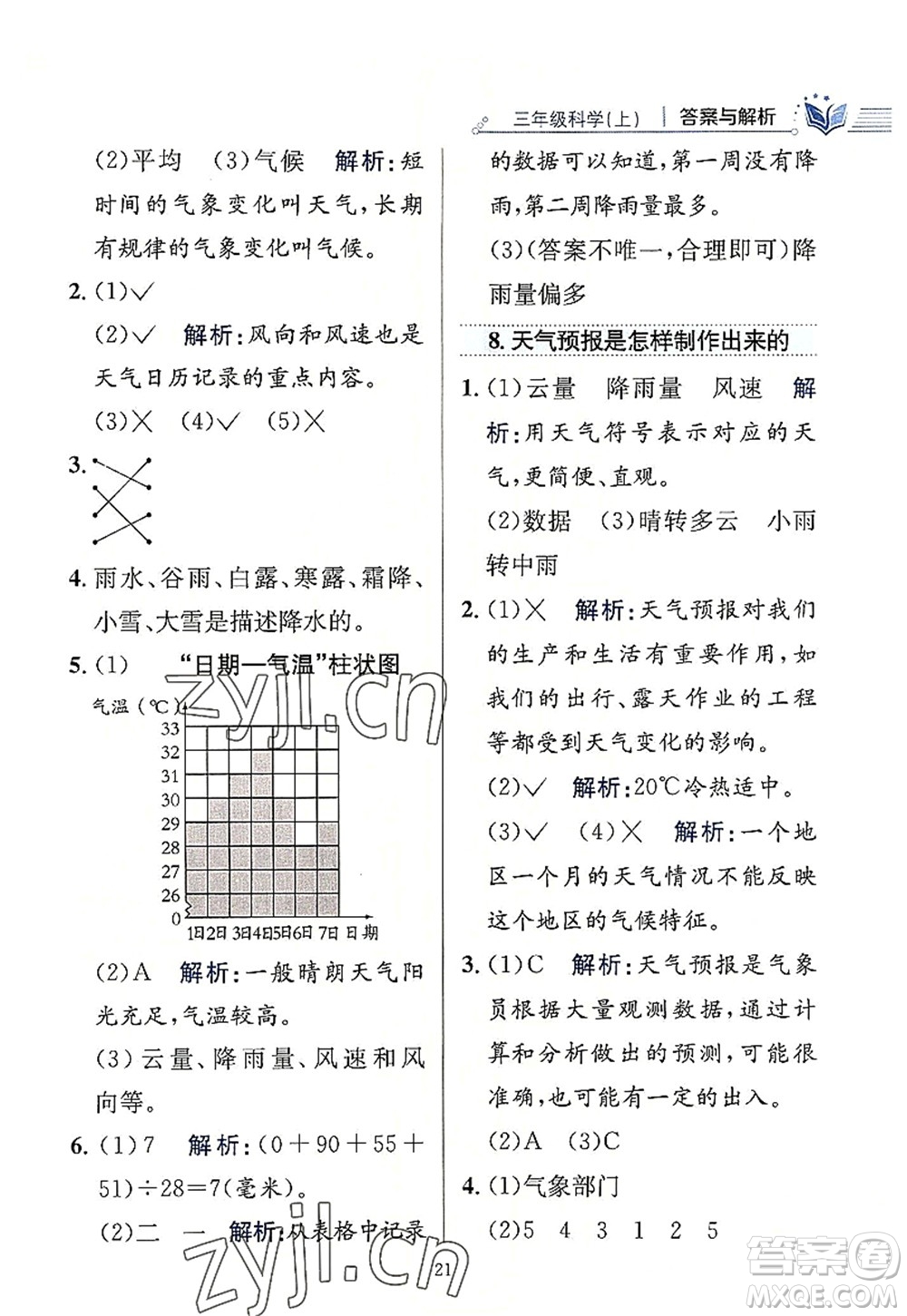 陜西人民教育出版社2022小學(xué)教材全練三年級(jí)科學(xué)上冊(cè)教育科學(xué)版答案