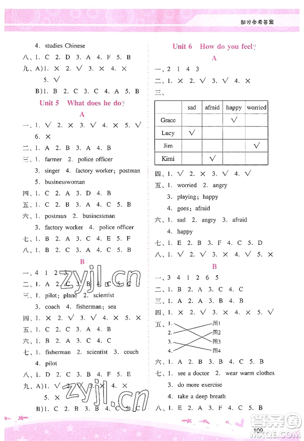 廣西師范大學出版社2022新課程學習輔導六年級英語上冊人教版答案