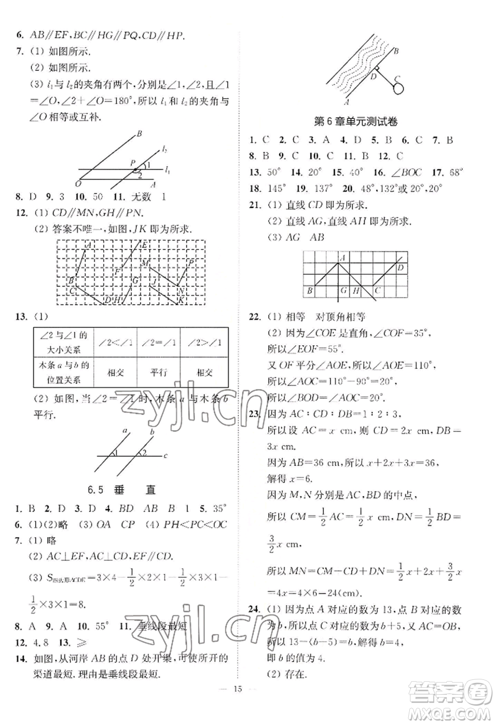 江蘇鳳凰美術(shù)出版社2022南通小題課時(shí)提優(yōu)作業(yè)本七年級(jí)上冊(cè)數(shù)學(xué)江蘇版參考答案