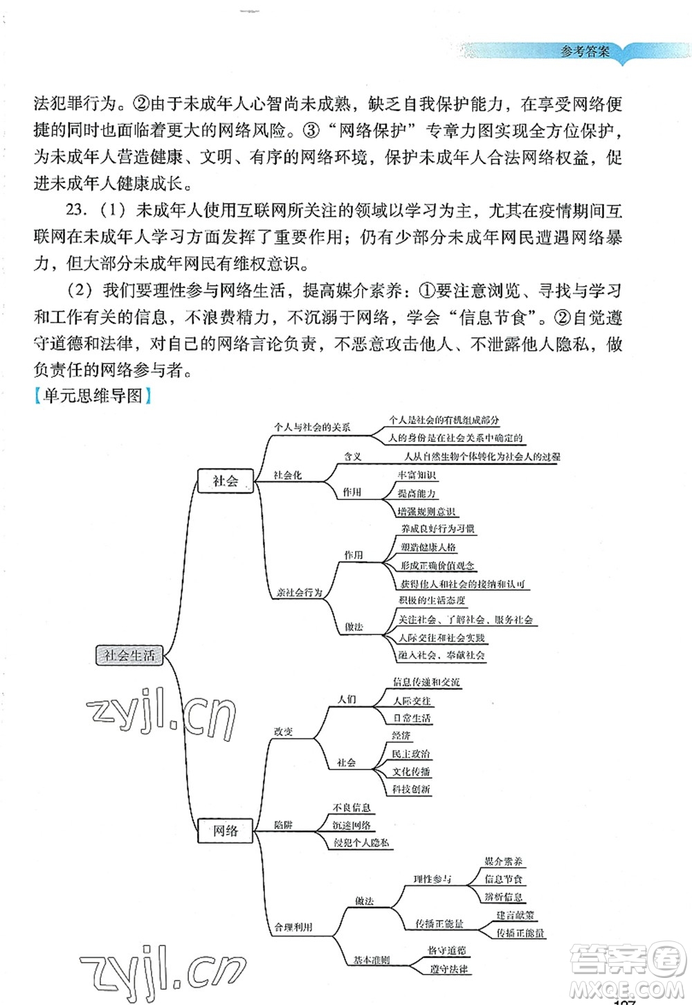 廣州出版社2022陽光學(xué)業(yè)評(píng)價(jià)八年級(jí)道德與法治上冊人教版答案