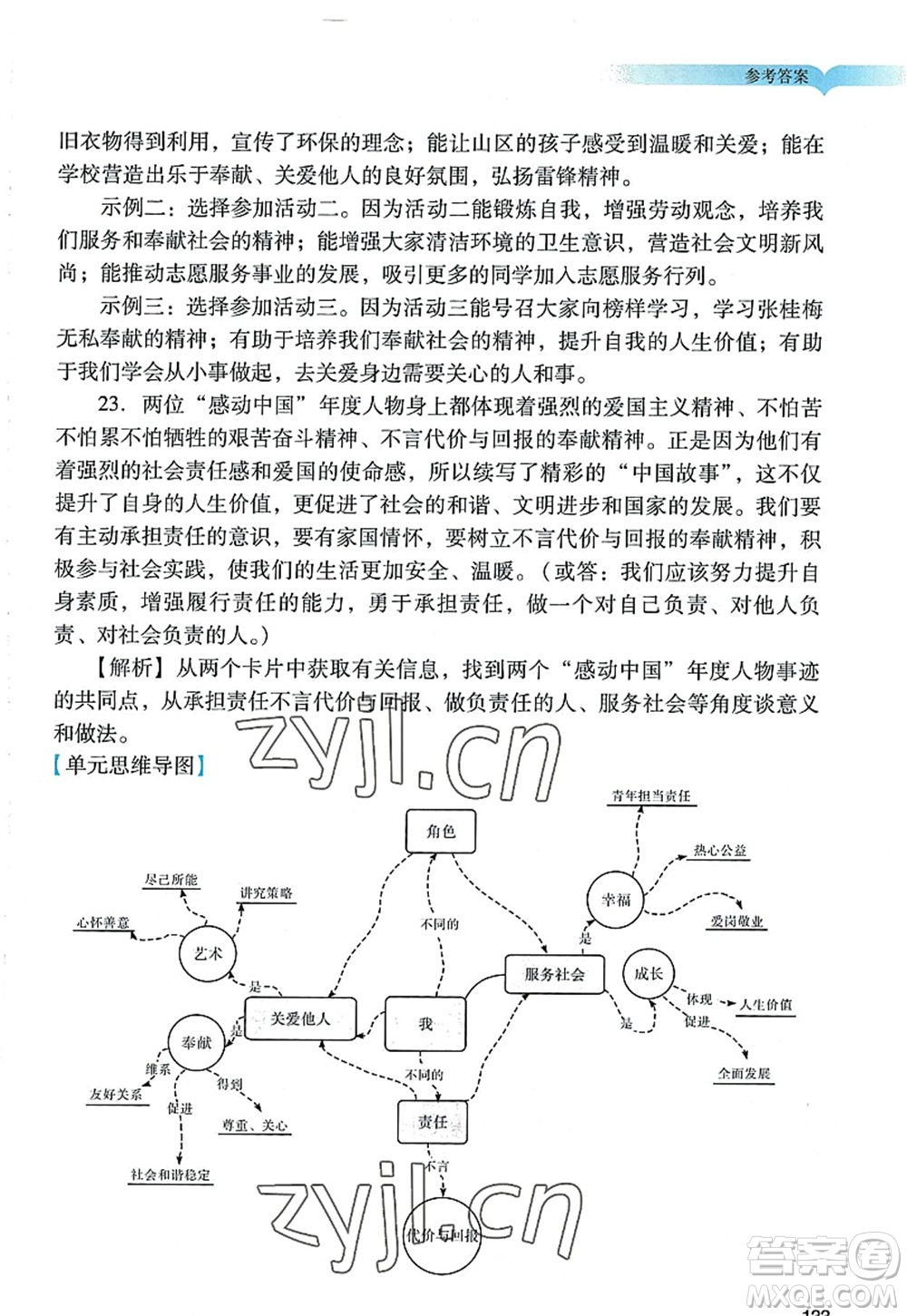 廣州出版社2022陽光學(xué)業(yè)評(píng)價(jià)八年級(jí)道德與法治上冊人教版答案