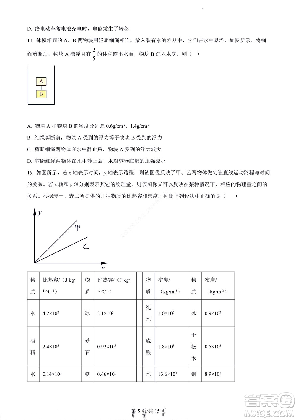 濟(jì)南市2022年高一學(xué)情檢測(cè)物理試題及答案