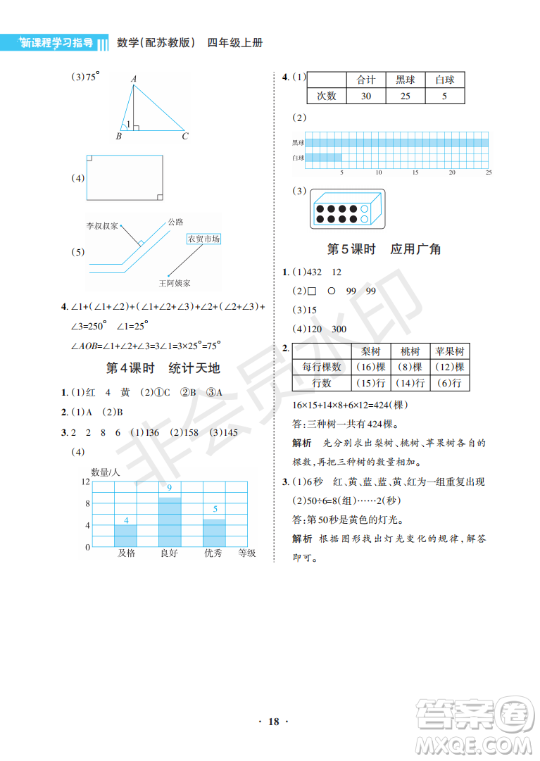 海南出版社2022新課程學(xué)習(xí)指導(dǎo)四年級數(shù)學(xué)上冊蘇教版答案