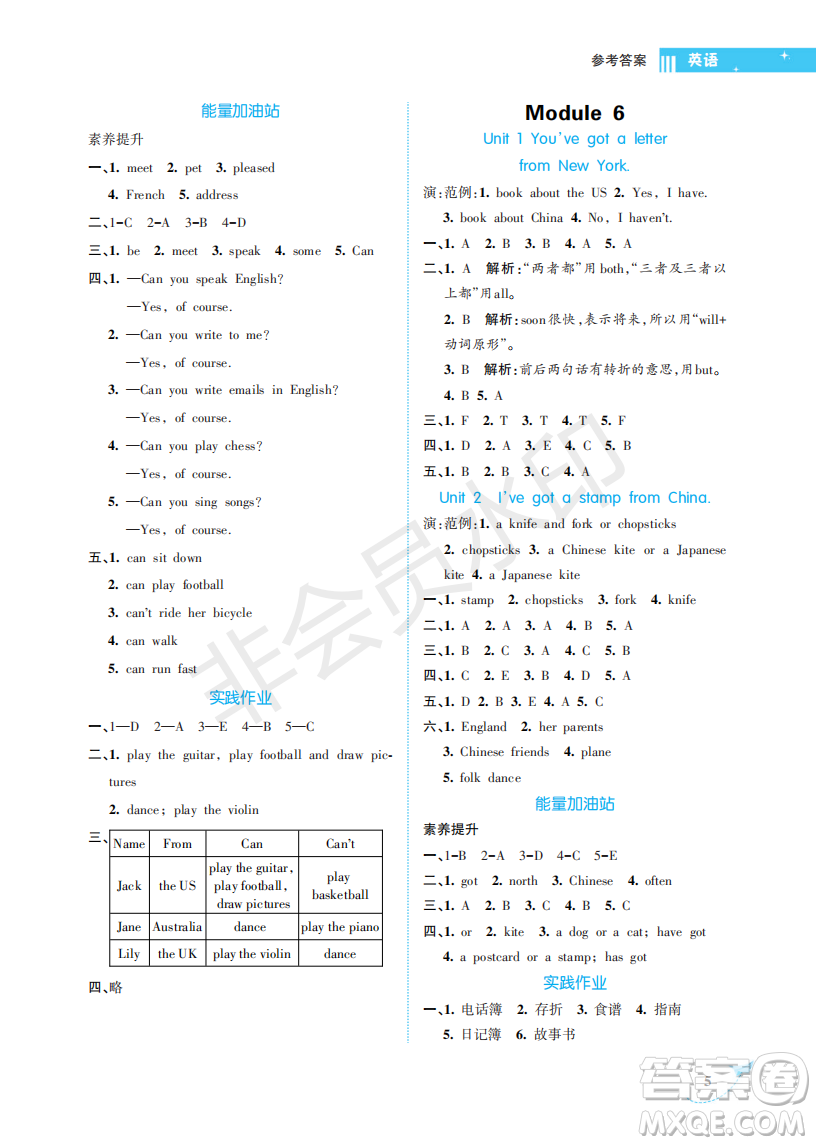 海南出版社2022新課程學(xué)習(xí)指導(dǎo)六年級英語上冊外研版答案