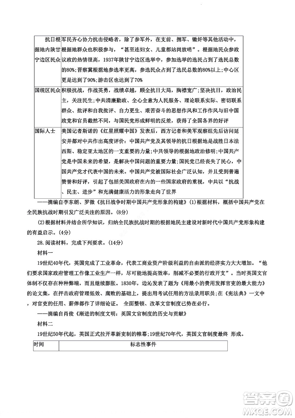 河南省創(chuàng)新聯(lián)盟2022-2023學(xué)年高二上學(xué)期第一次聯(lián)考?xì)v史試題及答案