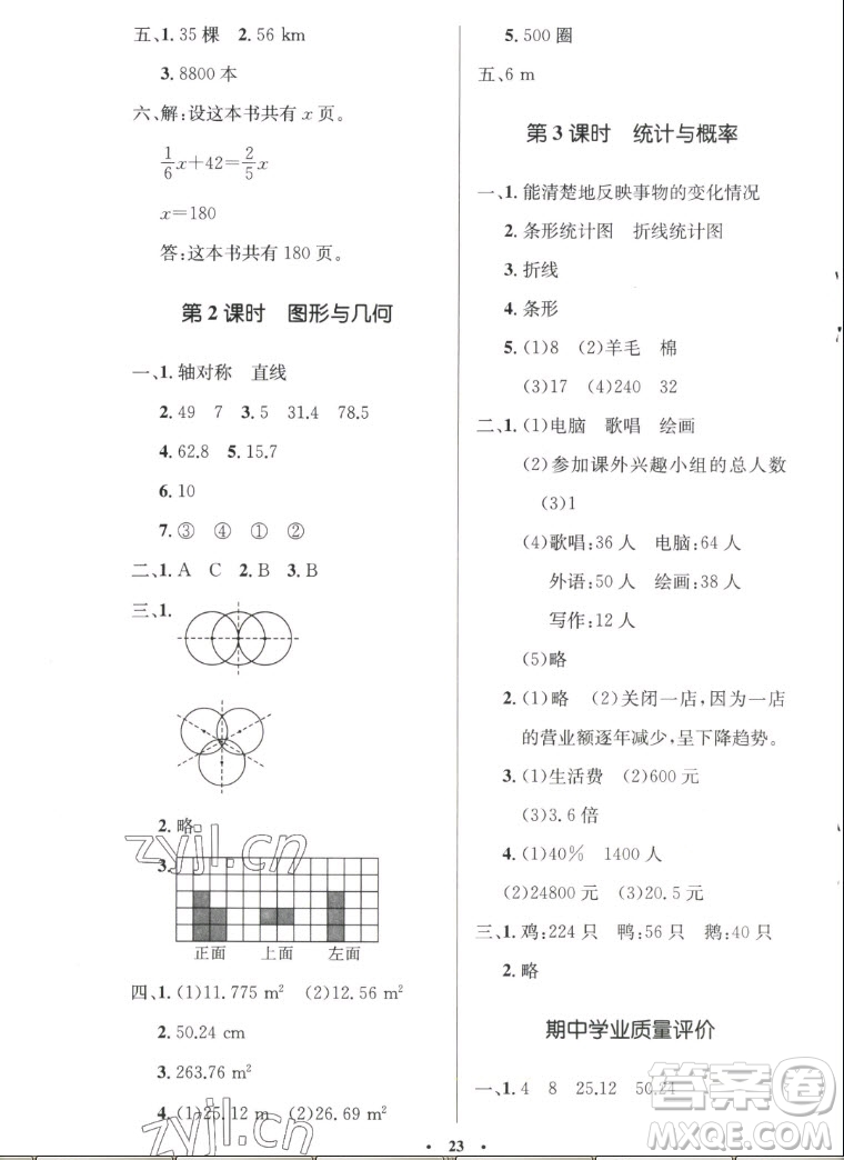 北京師范大學(xué)出版社2022秋小學(xué)同步測(cè)控優(yōu)化設(shè)計(jì)數(shù)學(xué)六年級(jí)上冊(cè)北師大版答案