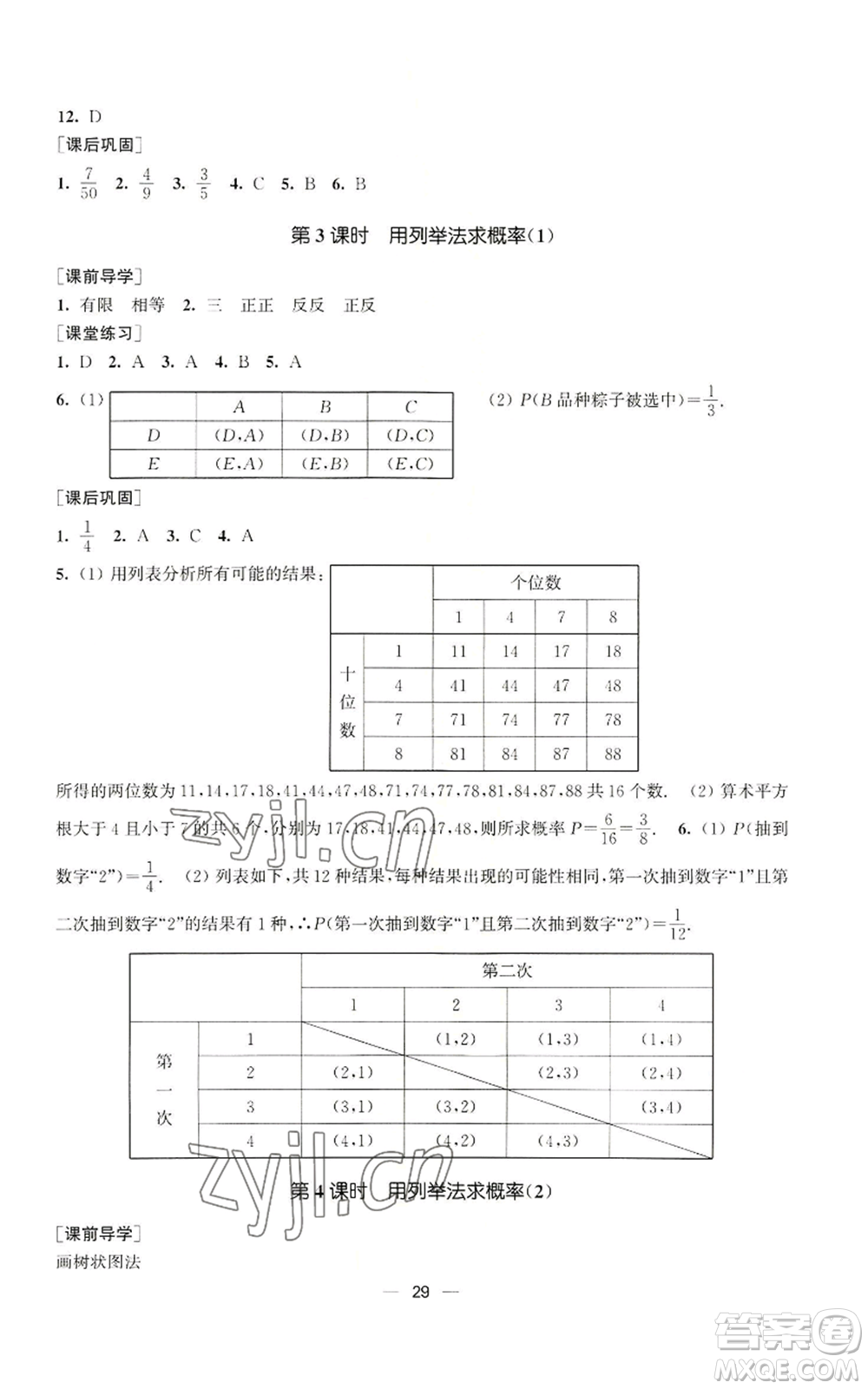 江蘇鳳凰美術(shù)出版社2022能力素養(yǎng)與學(xué)力提升九年級(jí)上冊(cè)數(shù)學(xué)全國(guó)版參考答案