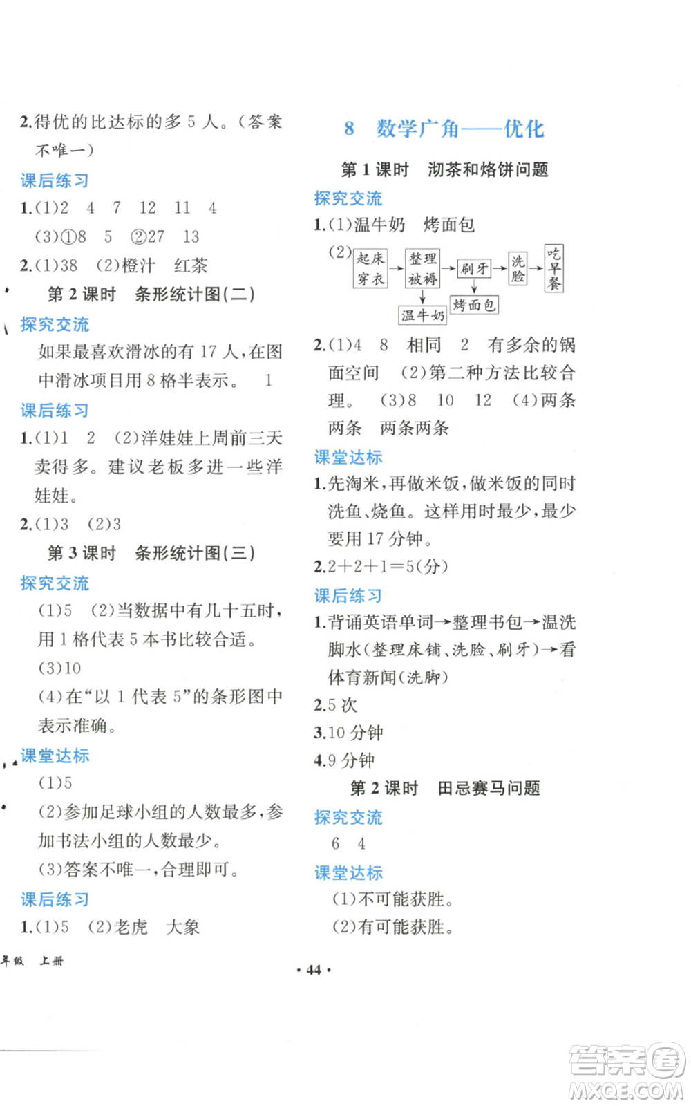 人民教育出版社2022勝券在握同步解析與測(cè)評(píng)課堂鞏固練習(xí)四年級(jí)上冊(cè)數(shù)學(xué)人教版重慶專版參考答案