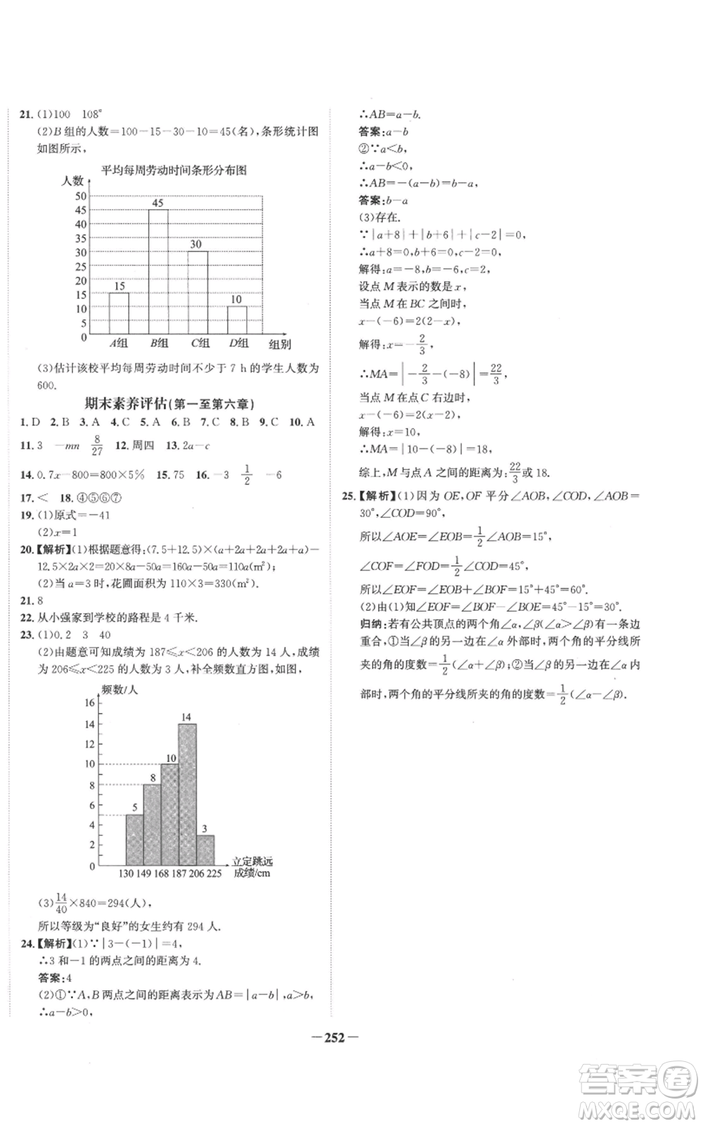 未來(lái)出版社2022世紀(jì)金榜金榜學(xué)案七年級(jí)上冊(cè)數(shù)學(xué)北師大版參考答案