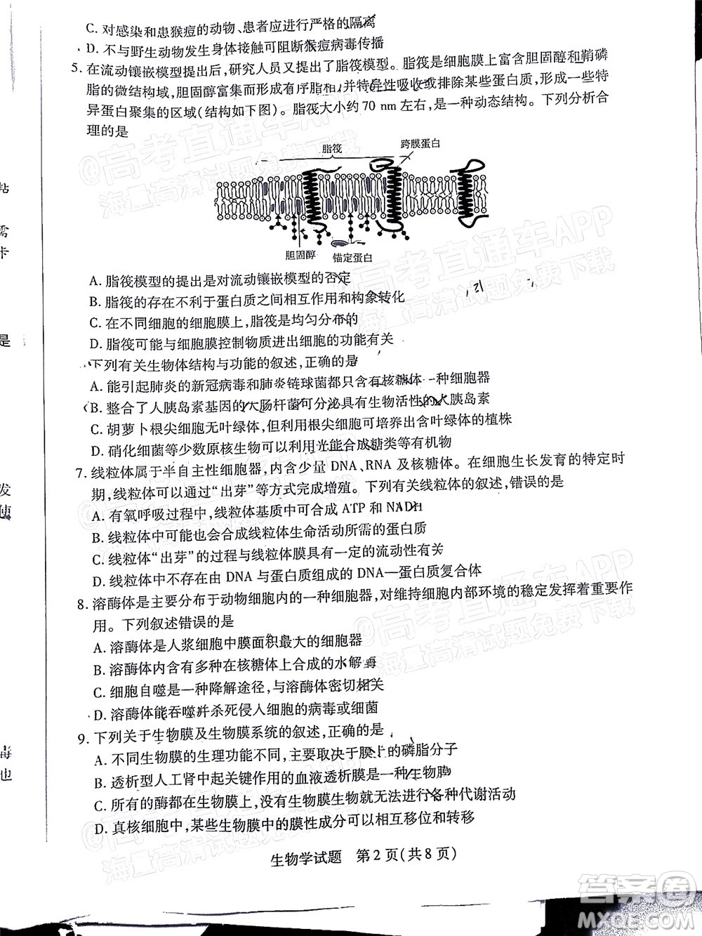 皖豫名校聯(lián)盟2023屆高中畢業(yè)班第一次考試生物學(xué)試題及答案