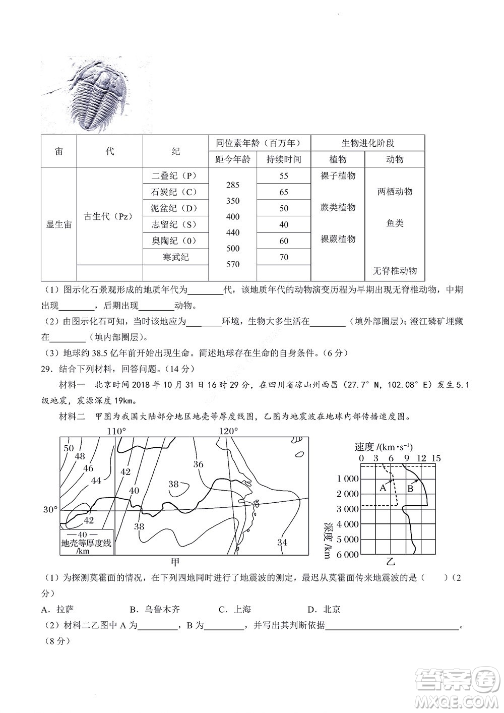 2022年山東省學情空間區(qū)域教研共同體高一10月份聯(lián)考地理試題及答案