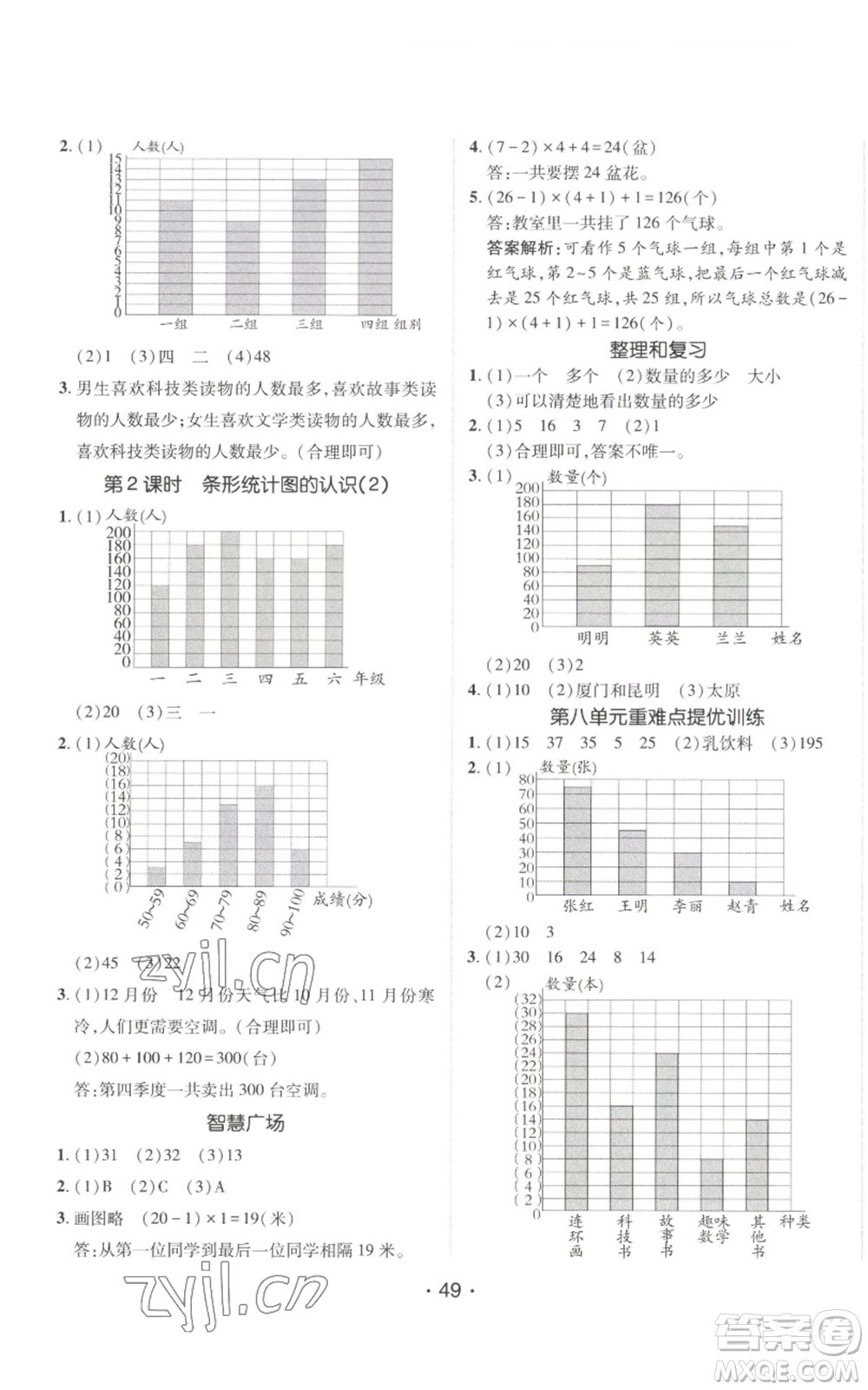 新疆青少年出版社2022同行課課100分過關(guān)作業(yè)四年級上冊數(shù)學(xué)青島版參考答案